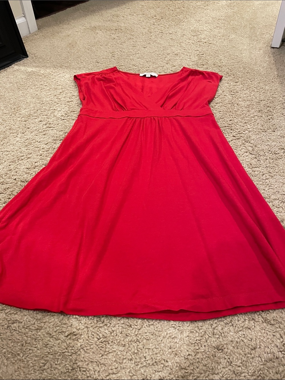 Loft- cap sleeve v-neck dress - Picture 1 of 5